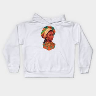 African Woman Kids Hoodie